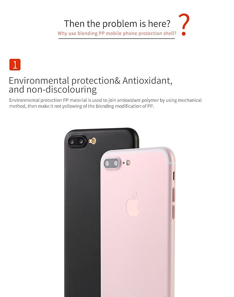 Ốp lưng nhám siêu mỏng 0.3mm cho iPhone 7 Plus chính hãng Memumi Ốp lưng nhám siêu mỏng 0.3mm cho iPhone 7 Plus chính hãng Memumi