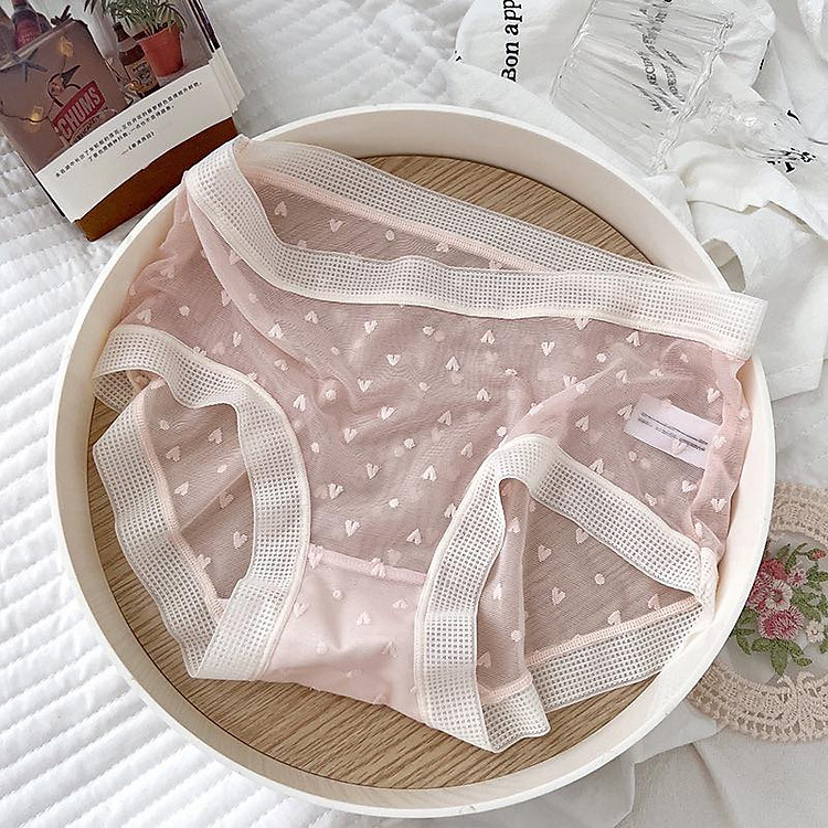 Quần Lót Ren Thun Trái Tim