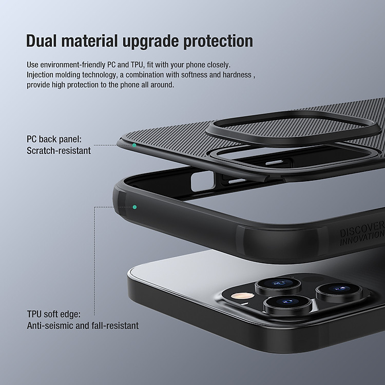Ốp Lưng Nillkin Super Frosted Shield Pro dành cho iPhone 13 / 13 Pro / 13 Pro Max - Hàng Nhập Khẩu
