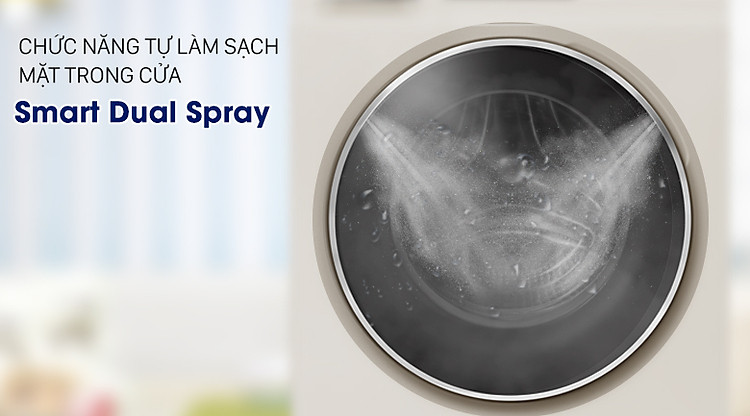 Smart Dual Spray - Máy giặt Aqua Inverter 9.5 kg AQD-DD950E S Smart Dual Spray - Máy giặt Aqua Inverter 9.5 kg AQD-DD950E S