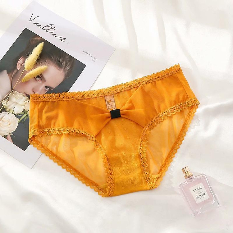 Quần Lót Ren Thun Nơ Đáng Yêu