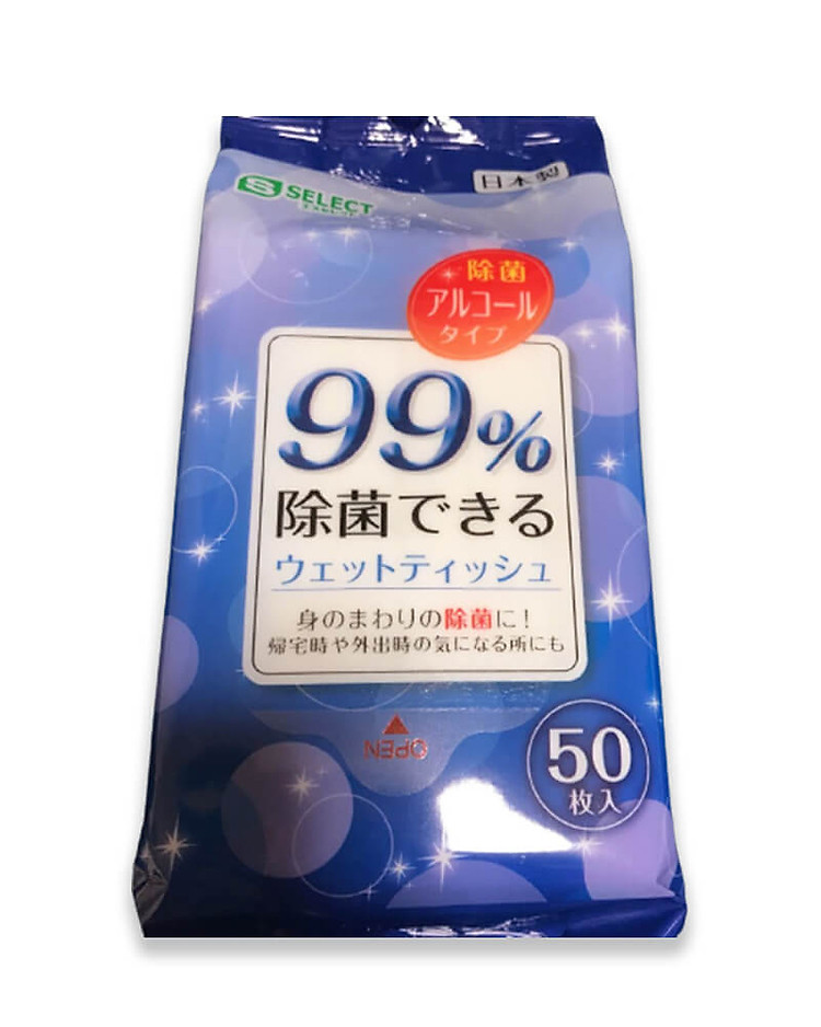 Khăn ướt khử trùng 99% S Select Nhật Bản