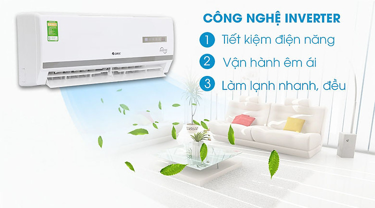 công nghệ Inverter - Máy lạnh Gree Inverter 1.5 HPGWC12WA-K3D9B7I