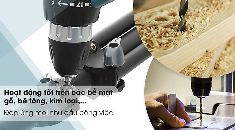 Máy khoan pin Wesco WS2532 - Khoan trên nhiều vật liệu