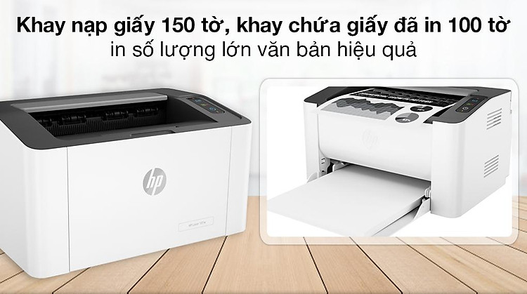 Máy in Laser Trắng Đen HP 107w WiFi (4ZB78A) - Khay nạp giấy