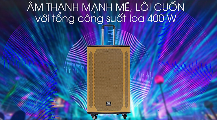 Âm thanh mạnh mẽ, lôi cuốn trên Loa kéo karaoke Rinton PL-9 400W