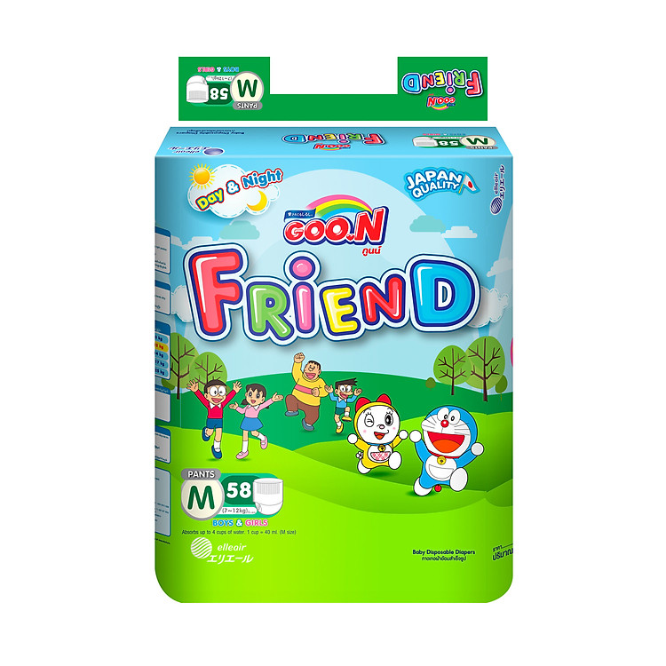 Bỉm quần Goon Friend size M 58 miếng (cho bé từ 7 - 12kg) Bỉm quần Goon Friend size M 58 miếng (cho bé từ 7 - 12kg)