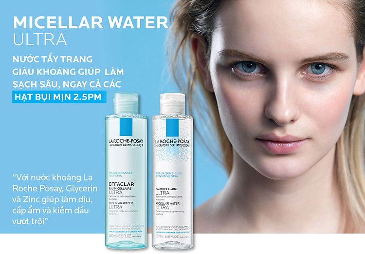 Nước Tẩy Trang Làm Sạch Sâu Cho Da Nhạy Cảm La Roche-Posay Micellar Water Ultra Sensitive Skin