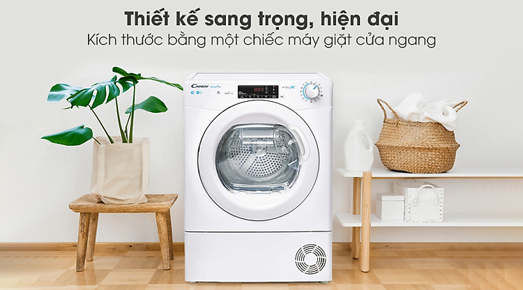 Máy sấy Candy CSO C10TE-S có thiết kế sang trọng, hiện đại