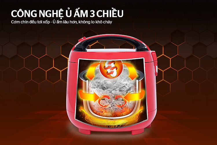 NỒI CƠM ĐIỆN 1.8L SUNHOUSE MAMA SHD8652 ĐỎ 7