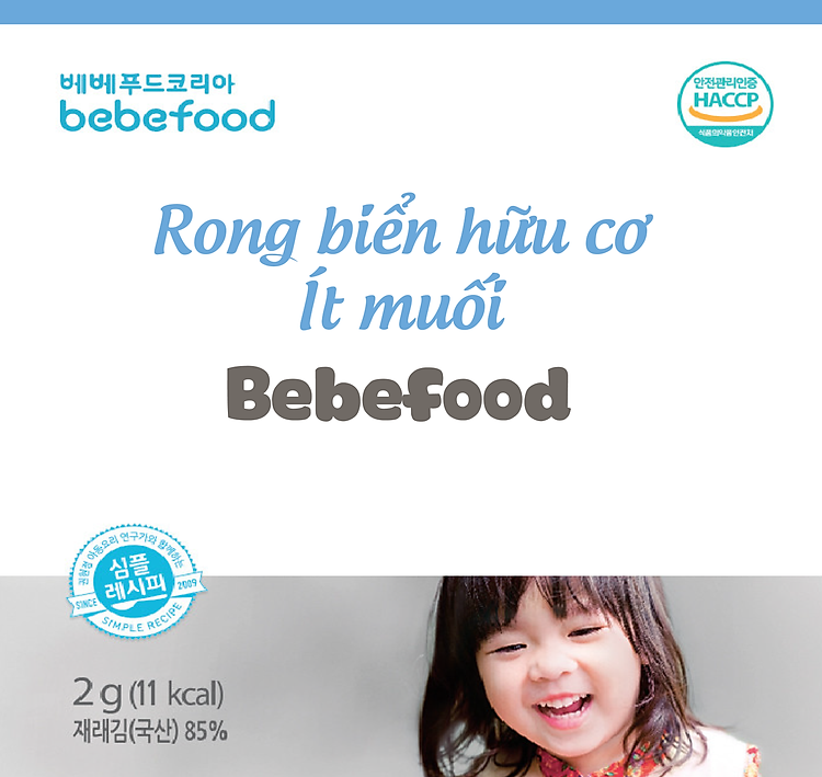 rong biển ăn liền hữu cơ ít muối bebefood (2g 10 gói) cho bé từ 9 tháng tuổi 1