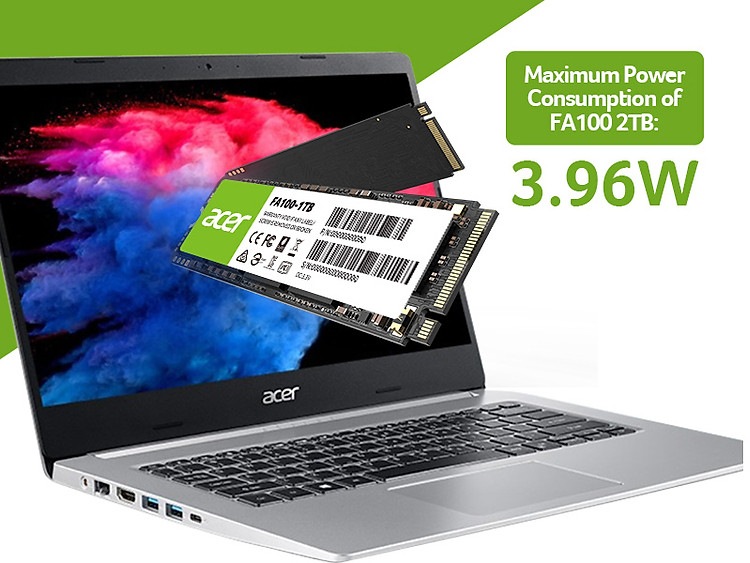 Acer FA100 2TB Max power consumption 3.96w