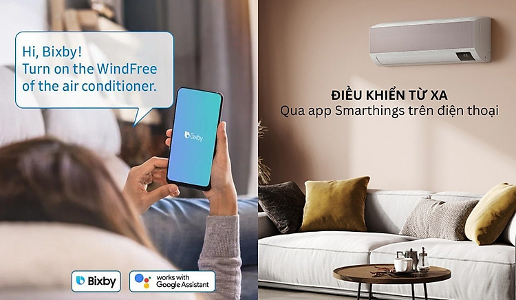 Máy lạnh Samsung Inverter 2 HP AR18CYFCAWKNSV là điều hòa wifi điều khiển bằng Smartphone