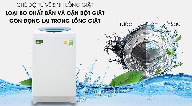Máy giặt Toshiba AW-F920LV WB có thể tự làm sạch cũng như hong khô lồng giặt