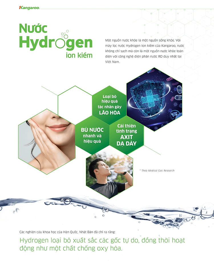 Máy lọc nước Hydrogen ion kiềm Kangaroo KG100MED LUX Series