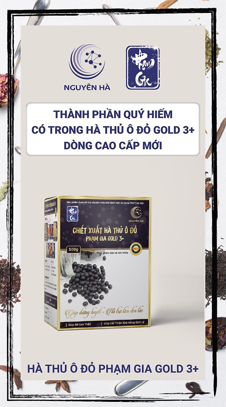 Combo 2 hộp Chiết Xuất Hà Thủ Ô Phạm Gia Gold 3+ 3