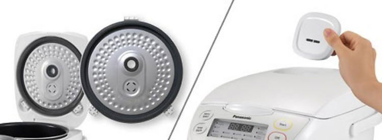 Nồi cơm điện Panasonic 1 lít SR-CP108NRAM - Nắp trong tháo rời, vệ sinh dễ dàng