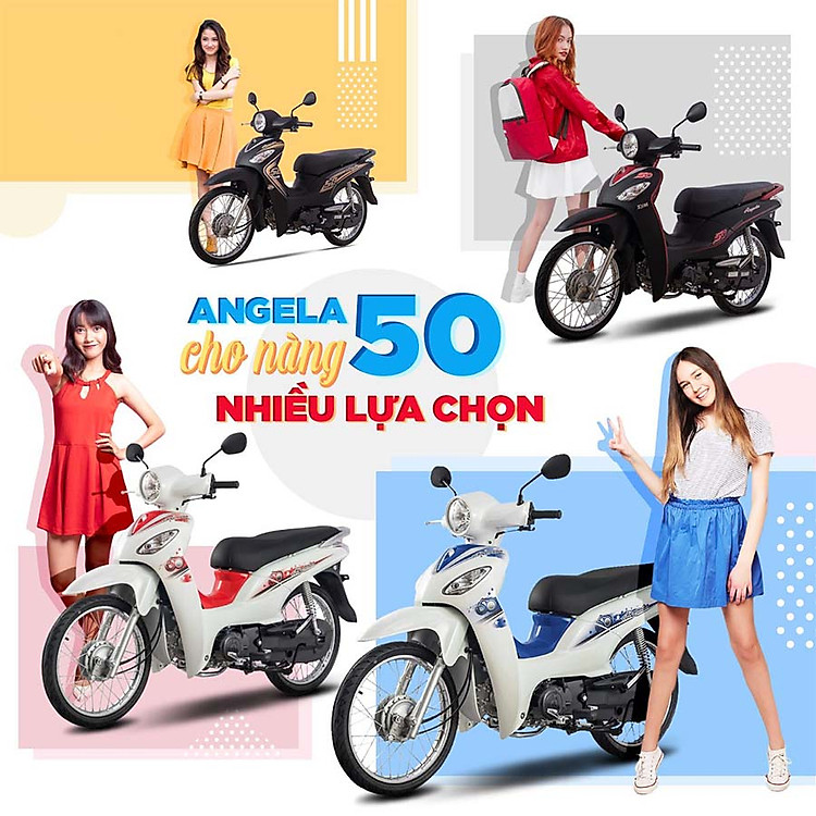 Xe Máy 50cc SYM Angela Sơn Mờ Dành Cho Nữ Cực Kỳ Dễ Thương Duyên Dáng   Lazadavn