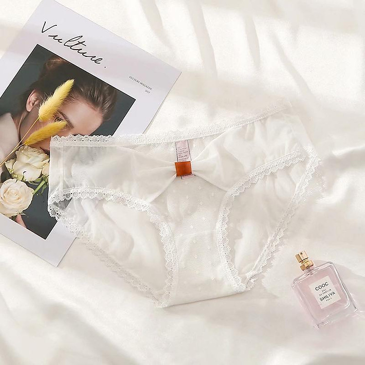 Quần Lót Ren Thun Nơ Đáng Yêu