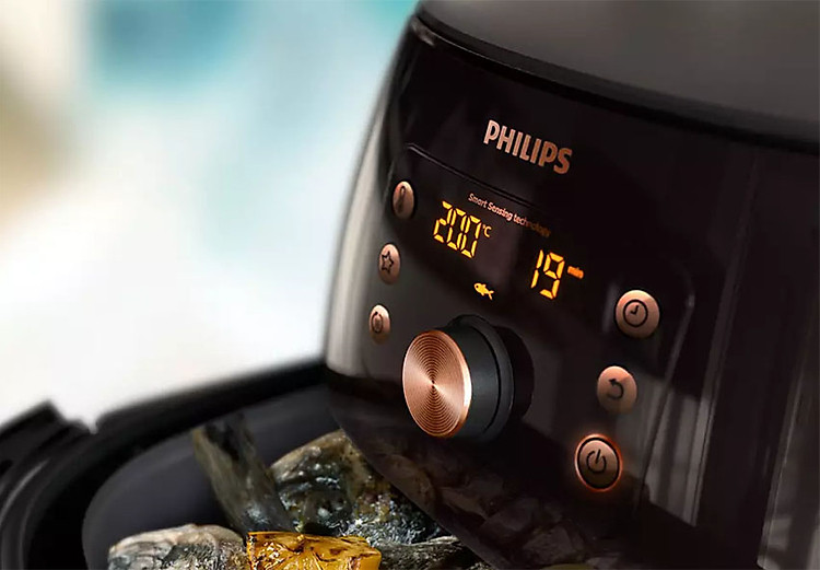 Bảng điều khiển của Nồi chiên không dầu Philips Airfasher HD9860/91 XXL