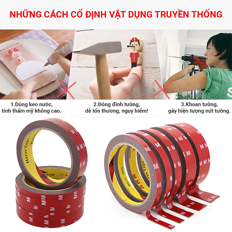 băng keo 2 mặt chuyên dụng cind (12mmx3m) 4