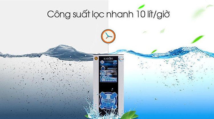 Công suất lọc - Máy lọc nước RO Karofi KSI80-A 8 lõi Công suất lọc - Máy lọc nước RO Karofi KSI80-A 8 lõi