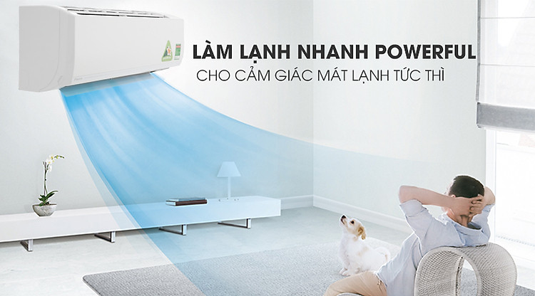 Làm lạnh nhanh - Máy lạnh Daikin Inverter 1.5 HP ATKC35UAVMV