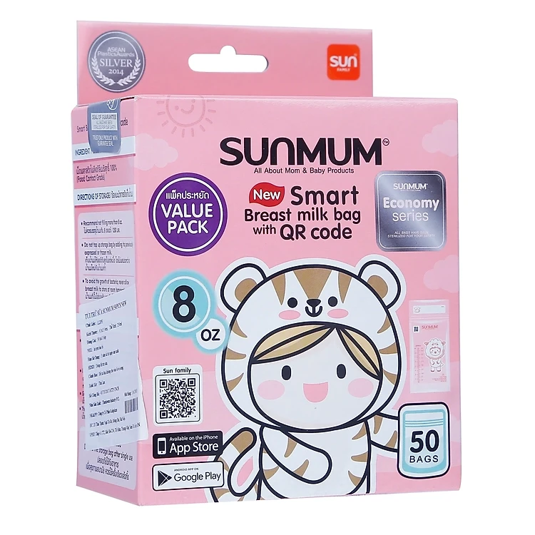 Túi trữ sữa Sunmum 50pcs (mẫu mới)