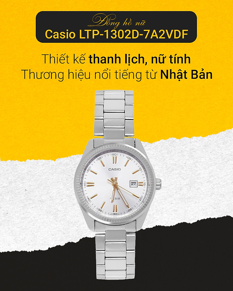 Tổng quan đồng hồ Nữ Casio LTP-1302D-7A2VDF