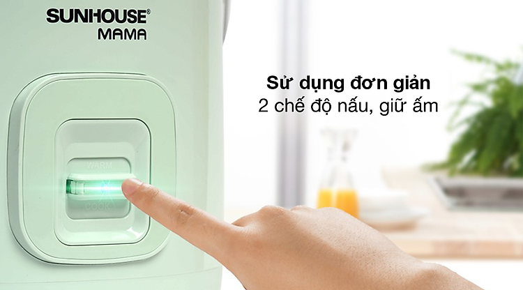 Dễ dùng - Nồi cơm nắp gài Sunhouse Mama 1.2 lít SHD8265B