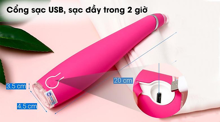 Máy hút mụn và tẩy da chết Rio DRMA3 - Cổng sạc