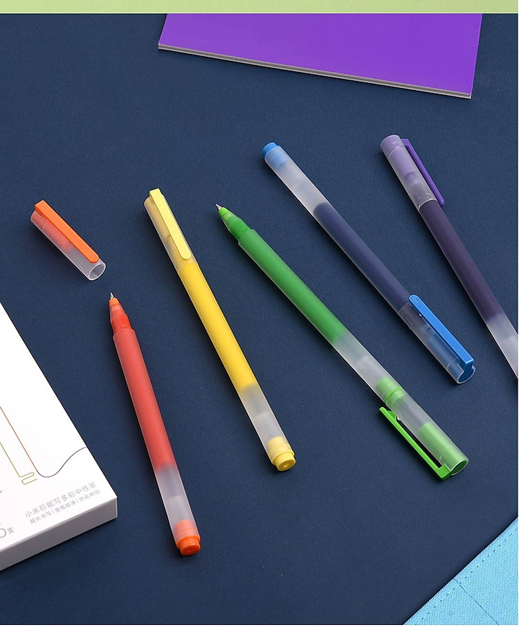 Bút viết Xiaomi 0,5mm gel bút đồ dùng học tập văn phòng phẩm 5 cái bút viết màu 2