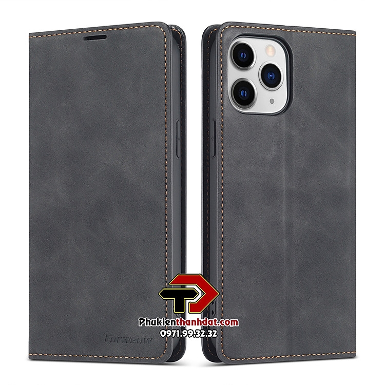 Bao da dạng ví cho iPhone 14  Pro chính hãng Forwenw da thật, có ngăn cài thẻ, đựng tiền - Hàng chính hãng 