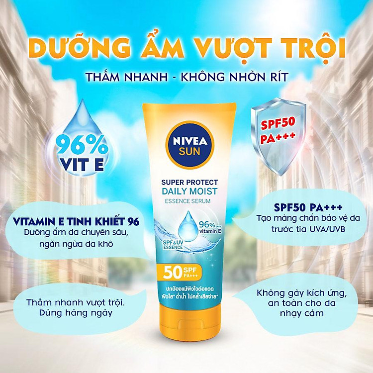 Nivea Sun Extra Protect Daily Moist Essence Serum SPF50 PA+++ 180ml