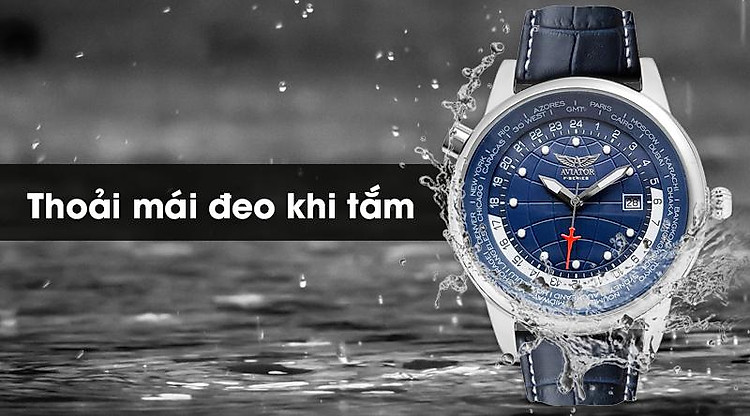 Đồng hồ nam Aviator AVW8515G353 có hệ số chống nước 5 ATM