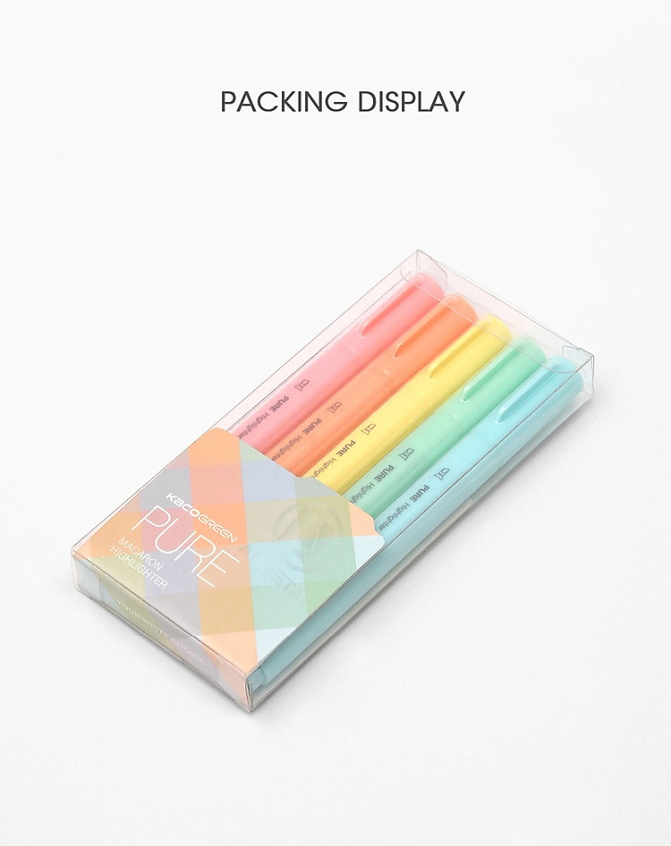 Xiaomi KACO 5 màu Bút dạ quang Bộ bút chì màu nổi bật cho trường học Bút đánh dấu VĂN PHÒNG 10