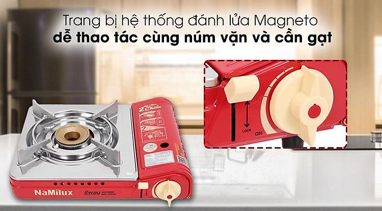 Bếp gas mini Namilux NH-P2915PS - Trang bị hệ thống đánh lửa Magneto phát tia lửa nhạy