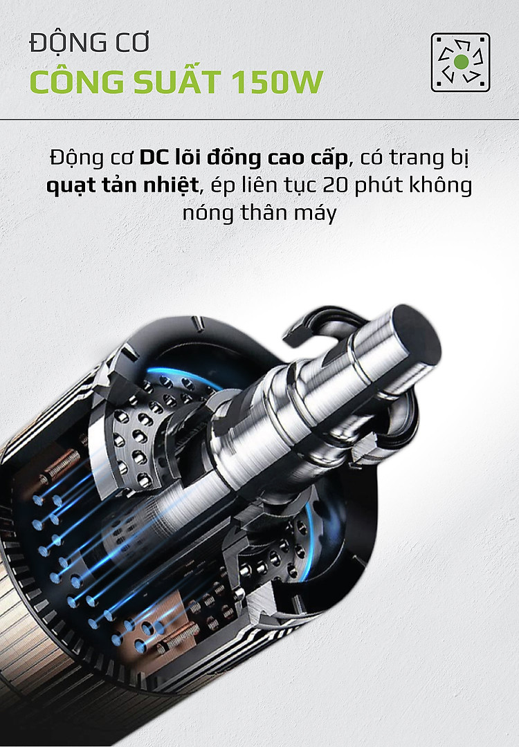 máy ép chậm olivo sj22 thương hiệu mỹ công suất 150w, ép rau không lo kẹt máy, ép kiệt bã, dễ vệ sinh - hàng chính hãng 8