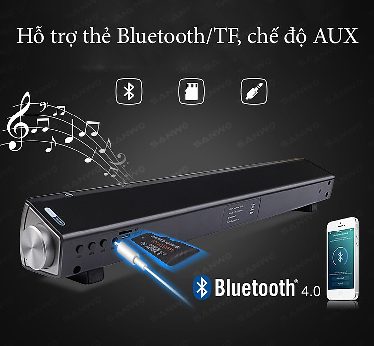 Loa Tivi kết nối Bluetooth 4.0 Soundbar LP-08