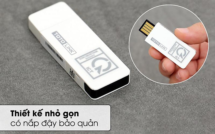 USB Wifi 300 Mbps Totolink N300UM trắng có thiết kế tinh tế