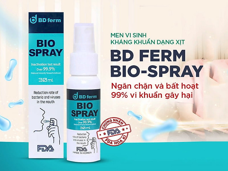 xịt họng sinh học bdferm bio spray 30ml - 1 chai 1