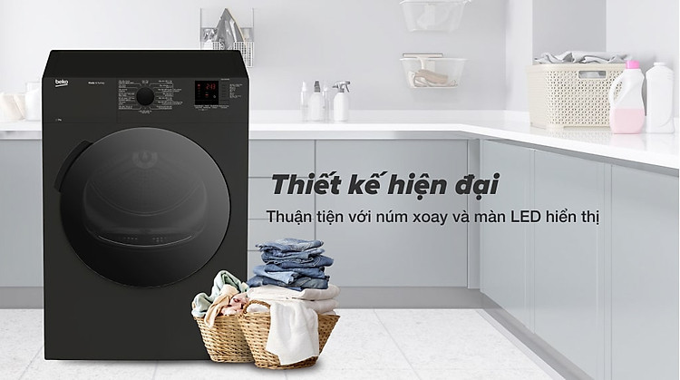 Máy sấy thông hơi Beko 9 kg DA9112RX0MB - Thiết kế