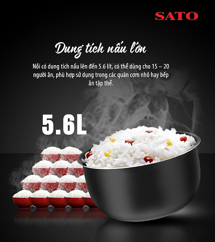 Nồi cơm điện Sato S60-60P 5.6L 2