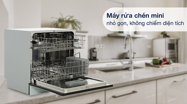 Máy rửa chén mini có sấy Galanz W8A2Q1-0E1(W) - Tổng quan thiết kế