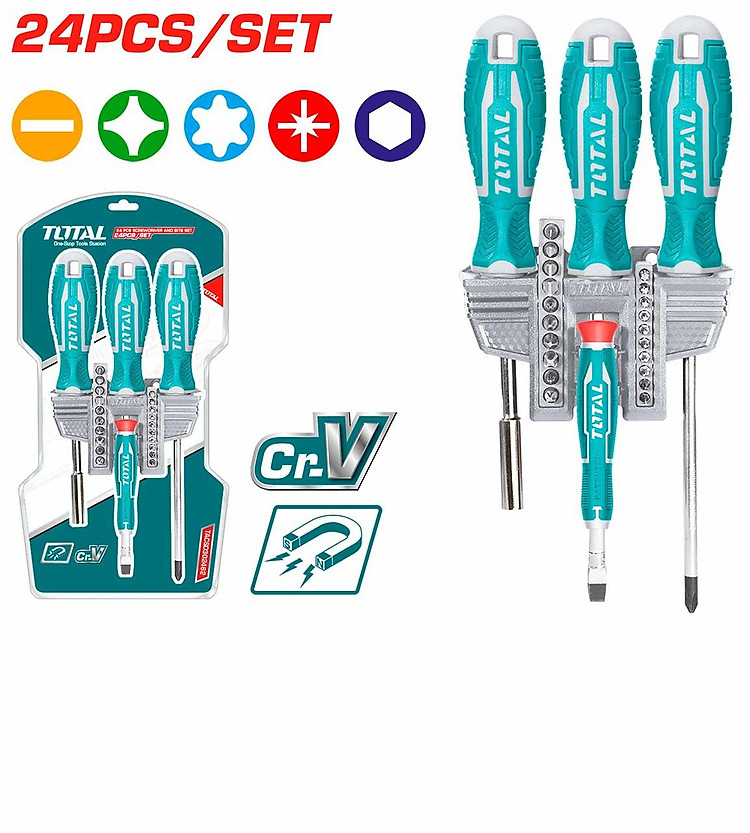 BỘ TUA VÍT 24 CHI TIẾT  TOTAL TACSD302462 - HÀNG CHÍNH HÃNG