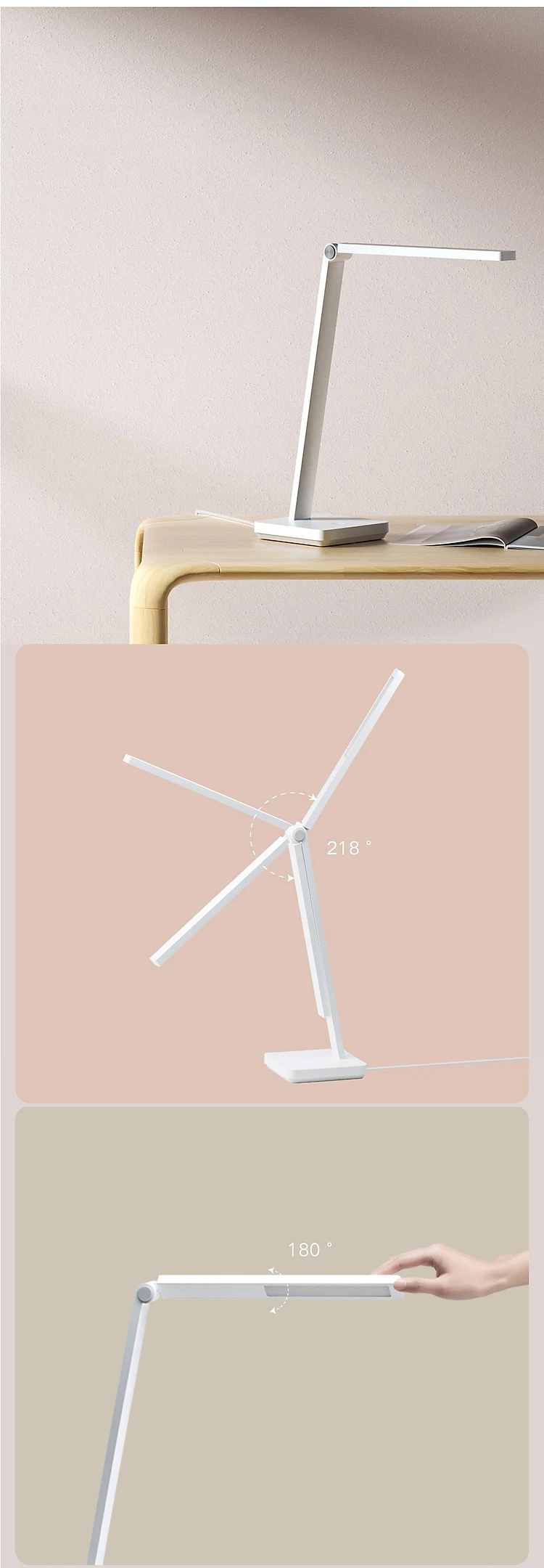 Original XIAOMI Mijia Table Lamp Lite Intelligent LED Desk Lamp Eye Protection 4000K 500 Lumens Dimming Table Light