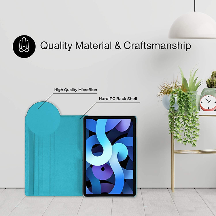 Bao da cho iPad Air 4 10.9 inch (2020) / Air 5 M1 10.9 inch 2022 xoay 360 độ hiệu HOTCASE (chống bụi chấm thấm tiện lợi. cơ chế Smartsleep) - Hàng nhập khẩu