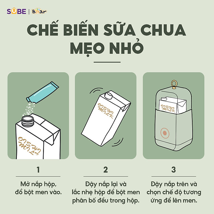 Máy làm sữa chua Bear 1L SB-SC12C 9 may lam sua chua bear 1l sb sc12c 3