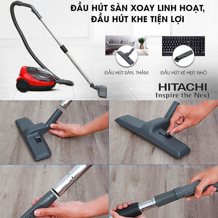 Máy hút bụi dạng hộp Hitachi CV-SF20 công suất 2000W, xuất xứ Thái Lan