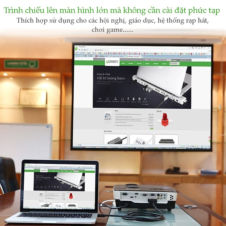 Cáp Chuyển Đổi Ugreen HDMI Sang DVI Sợi Tròn 10136 3m - Hàng Chính Hãng
